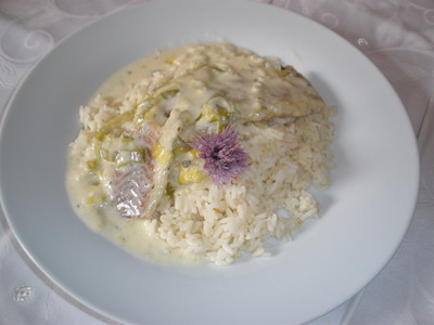 Rezept Fischfilet in Lauch - Sahnesoße Fischfilet in Lauch - Sahnesoße Rezept