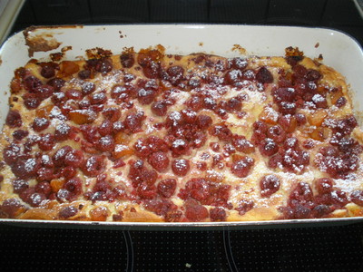 Rezept Topfenauflauf mit Himbeeren Topfenauflauf mit Himbeeren Rezept