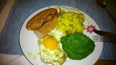 Rezept Augsburger mit Spinat Augsburger mit Spinat Rezept