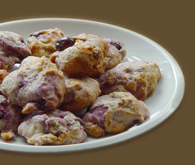 Cookies mit Blaubeeren &amp; Cranberries Rezept