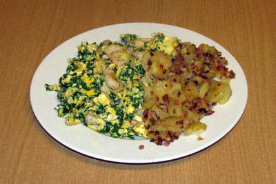 Rezept Nordseekrabben mit Bärlauchrührei Nordseekrabben mit Bärlauchrührei Rezept