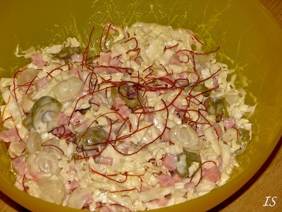 Rezept Chinakohlsalat mit Chilifäden Chinakohlsalat mit Chilifäden Rezept