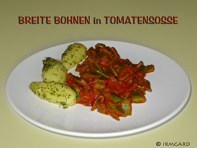 Rezept Breite Bohnen in Tomatensosse Breite Bohnen in Tomatensosse Rezept