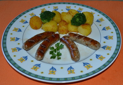 Rezept Rostbratwürstchen mit Bratkartoffeln Rostbratwürstchen mit Bratkartoffeln Rezept