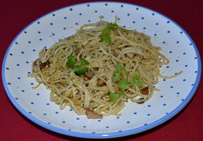 Rezept Gebratene Schwammerl mit Spaghetti Gebratene Schwammerl mit Spaghetti Rezept