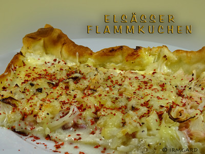 Rezept Elsässer Flammkuchen Elsässer Flammkuchen Rezept