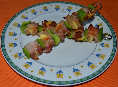 Rezept Brotspieße mit Speck Brotspieße mit Speck Rezept