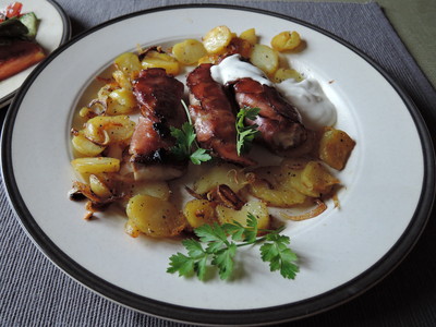 Rezept Kabeljau im Speckmantel Kabeljau im Speckmantel Rezept