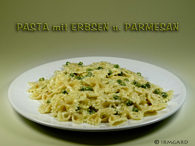 Rezept Pasta mit Erbsen und Parmesan Pasta mit Erbsen und Parmesan Rezept