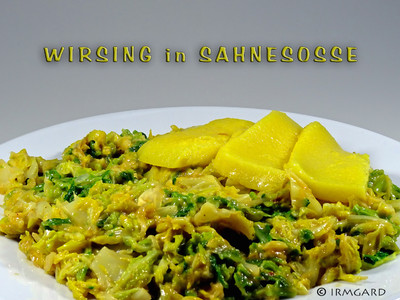Rezept Wirsing in Sahnesosse Wirsing in Sahnesosse Rezept