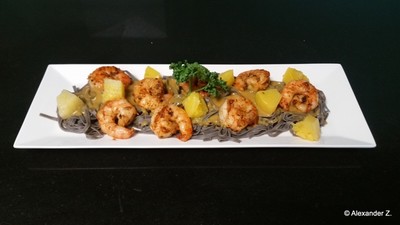 Rezept Garnelen in Currysouce Garnelen in Currysouce Rezept