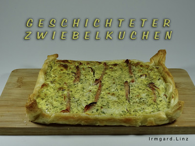 Rezept Geschichteter Zwiebelkuchen Geschichteter Zwiebelkuchen Rezept