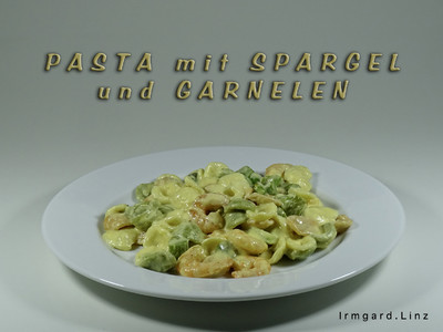 Rezept Pasta mit Spargel und Garnelen Pasta mit Spargel und Garnelen Rezept