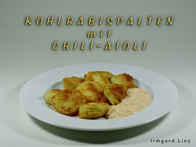 Rezept Kohlrabispalten mit Chili-Aioli Kohlrabispalten mit Chili-Aioli Rezept