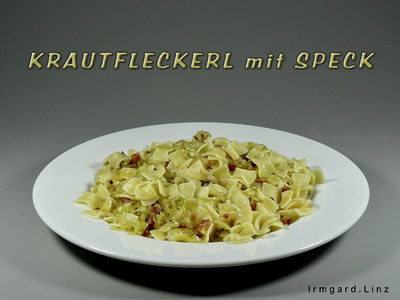 Rezept Krautfleckerl mit Speck Krautfleckerl mit Speck Rezept
