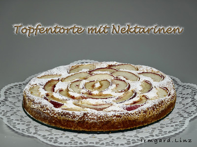 Rezept Topfentorte mit Nektarinen Topfentorte mit Nektarinen Rezept