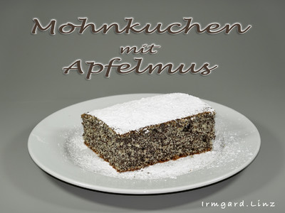 Rezept Mohnkuchen mit Apfelmus Mohnkuchen mit Apfelmus Rezept