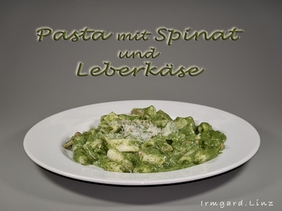 Rezept Pasta. mit Spinat und Leberkäse Pasta. mit Spinat und Leberkäse Rezept