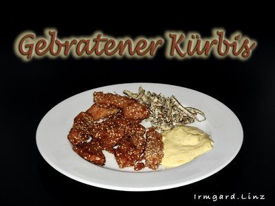 Rezept Gebratener Kürbis mit Currysosse Gebratener Kürbis mit Currysosse Rezept