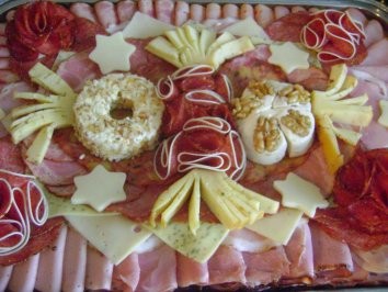 Rezept Weihnachtliche Aufschnittplatte Weihnachtliche Aufschnittplatte Rezept