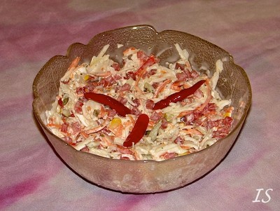 Rezept Weißkrautsalat mit Schinken Weißkrautsalat mit Schinken Rezept