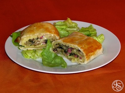 Rezept Erdäpfelstrudel mit Champignons Erdäpfelstrudel mit Champignons Rezept