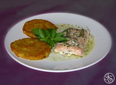 Rezept Wildlachs mit Zitronen-Dill-Sosse Wildlachs mit Zitronen-Dill-Sosse Rezept