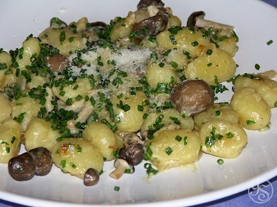 Rezept Gnocchi mit Buchenraslingen Gnocchi mit Buchenraslingen Rezept