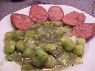 Rezept Lauchgemüse mit Wurst Lauchgemüse mit Wurst Rezept