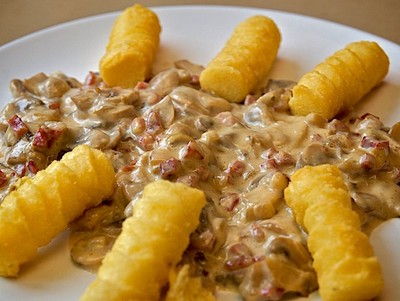 Rezept Schwammerlragout mit Kartoffelkroketten Schwammerlragout mit Kartoffelkroketten Rezept