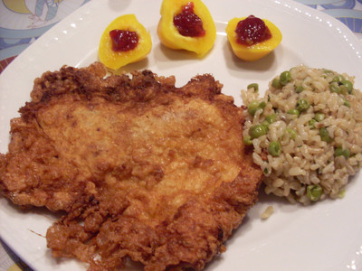 Rezept Pariser Schnitzel mit Erbsenreis Pariser Schnitzel mit Erbsenreis Rezept