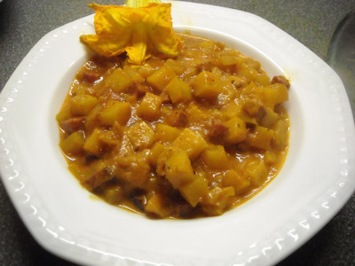 Rezept Tomaten - Kürbisgulasch Tomaten - Kürbisgulasch Rezept