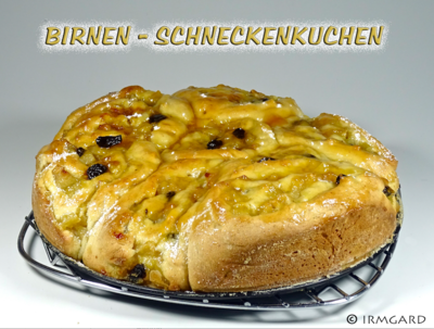 Rezept Birnen-Schneckenkuchen Birnen-Schneckenkuchen Rezept