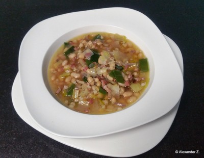 Rezept Speck - Bohnensuppe mit Lauch Speck - Bohnensuppe mit Lauch Rezept