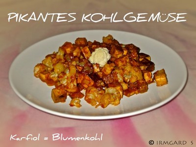 Rezept Pikantes Kohlgemüse mit Tofu Pikantes Kohlgemüse mit Tofu Rezept