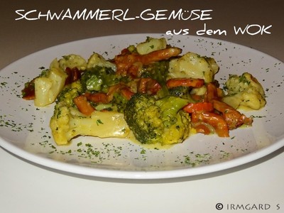 Schwammerlpfanne aus dem Wok Rezept