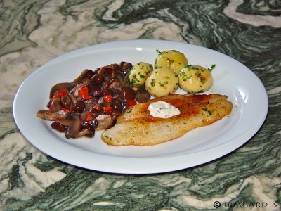 Rezept Fischfilet mit Schwammerlgemüse Fischfilet mit Schwammerlgemüse Rezept