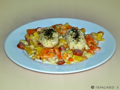 Rezept Krennockerl auf Wurzelgemüse Krennockerl auf Wurzelgemüse Rezept