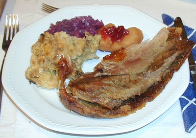 Rezept Gebratene Gans mit Semmelfülle Gebratene Gans mit Semmelfülle Rezept