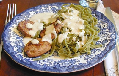 Rezept Schweinsfischerl mit Gorgonzolasauce Schweinsfischerl mit Gorgonzolasauce Rezept