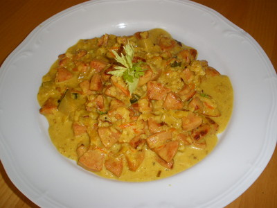 Bratwürschtlcurry Rezept