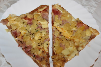 Rezept Hawaii-Pizza (mit Schinken und Ananas) Hawaii-Pizza (mit Schinken und Ananas) Rezept