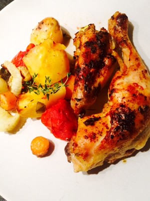 Rezept Herbstmenü: Hühnchen+Schmorgemüse Herbstmenü: Hühnchen+Schmorgemüse Rezept