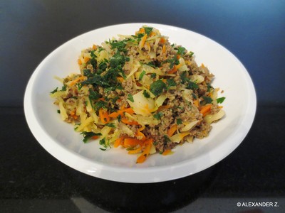 Rezept Weißkraut-Gemüsepfanne mit Faschiertem Weißkraut-Gemüsepfanne mit Faschiertem Rezept