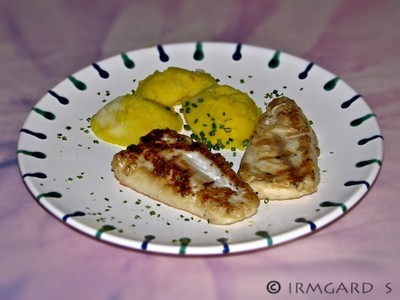 Rezept Kap-Seehecht mit Kurkumapüree Kap-Seehecht mit Kurkumapüree Rezept