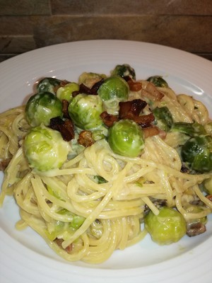 Rezept Pasta mit Rosenkohl & Speck Pasta mit Rosenkohl & Speck Rezept