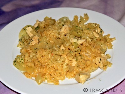 Rezept Hühnchen-Zwiebelpfanne mit Dralli Hühnchen-Zwiebelpfanne mit Dralli Rezept