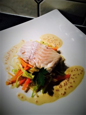 Rezept Kabeljau/Wurzelgemüse/ Senfsauce Kabeljau/Wurzelgemüse/ Senfsauce Rezept