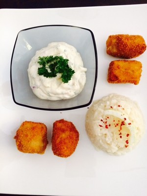 Rezept Lachs-Nuggets mit Butterreis Lachs-Nuggets mit Butterreis Rezept