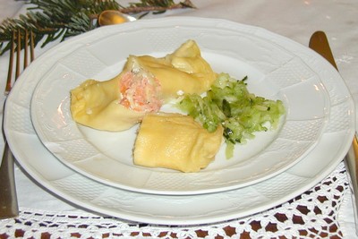 Rezept Palatschinken mit Räucherlachsfülle Palatschinken mit Räucherlachsfülle Rezept